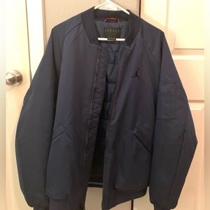 Nike Air Jordan Navy Blue Bomber Jacket Size L